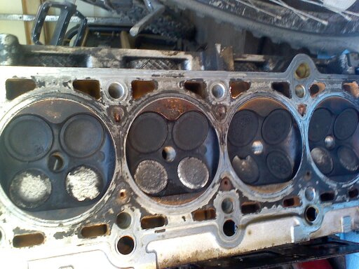 Four cylinder engine mid head gasket job